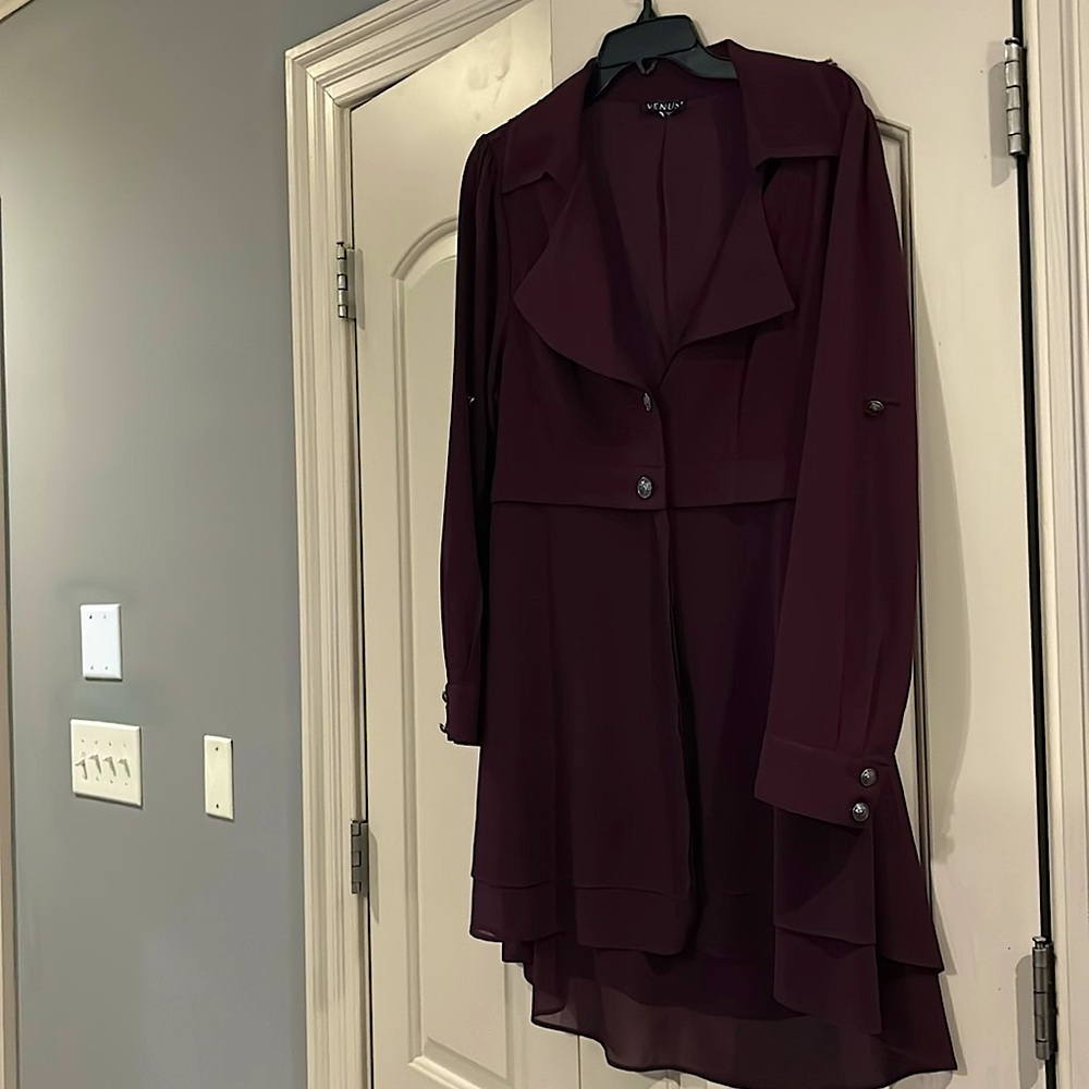 Wine colored jacket for layering